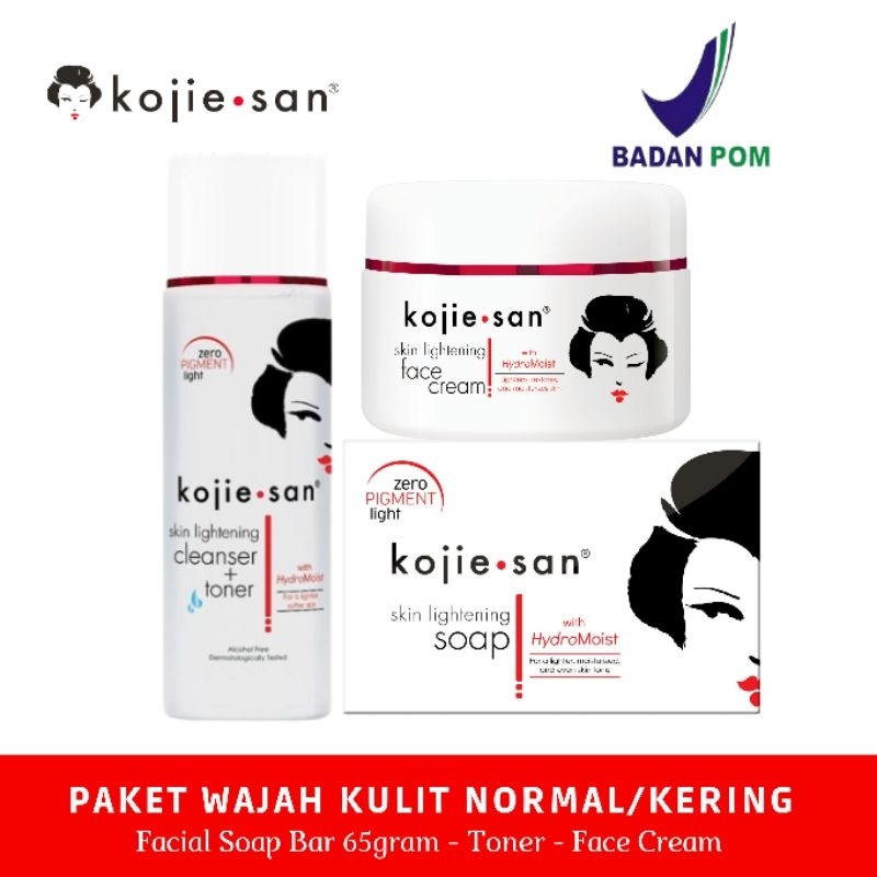 Jual Paket Kojie San Lightening Untuk Kulit Normal Kering Sensitif Flek