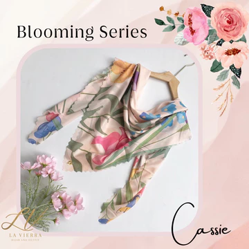 La Vierra Blooming Series Hijab Segiempat Printing