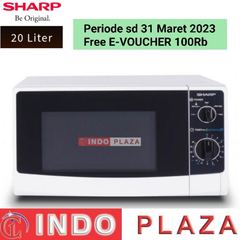 Sharp Microwave R 223DA BK 23 Liter Low Watt Hemat Listrik Garansi