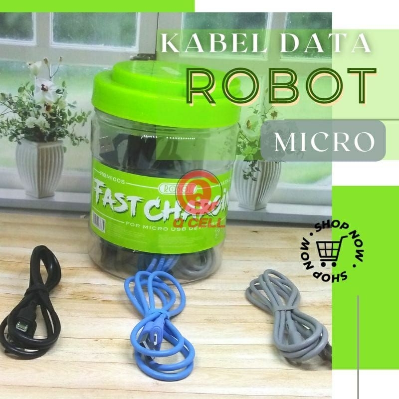Jual KABEL DATA MICRO ROBOT FAST CHARGING | Shopee Indonesia