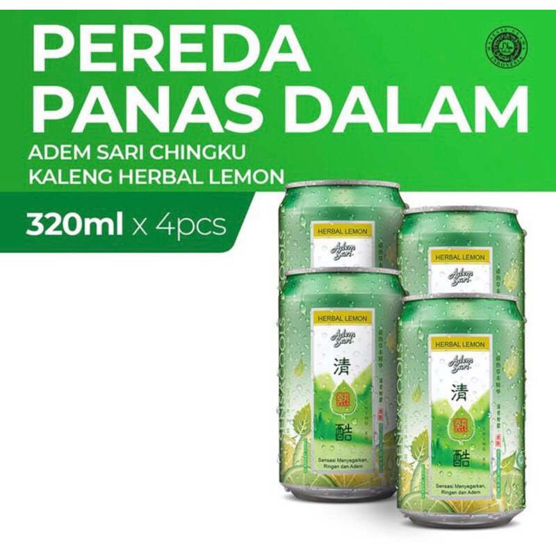 Jual Adem Sari Chingku Kaleng Herbal Lemon 320 Ml X 4 Multipack Shopee Indonesia 5804