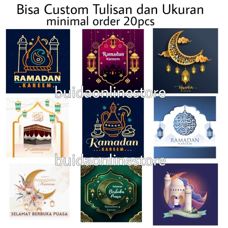 Jual Stiker Ramadan Kareem Marhaban Ya Ramadhan Sticker Label Takjil ...