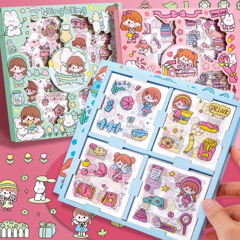 Jual Sticker Momo Dapat Box Isi 100 Lembar Motif Momo Kartun Korea Lucu ...