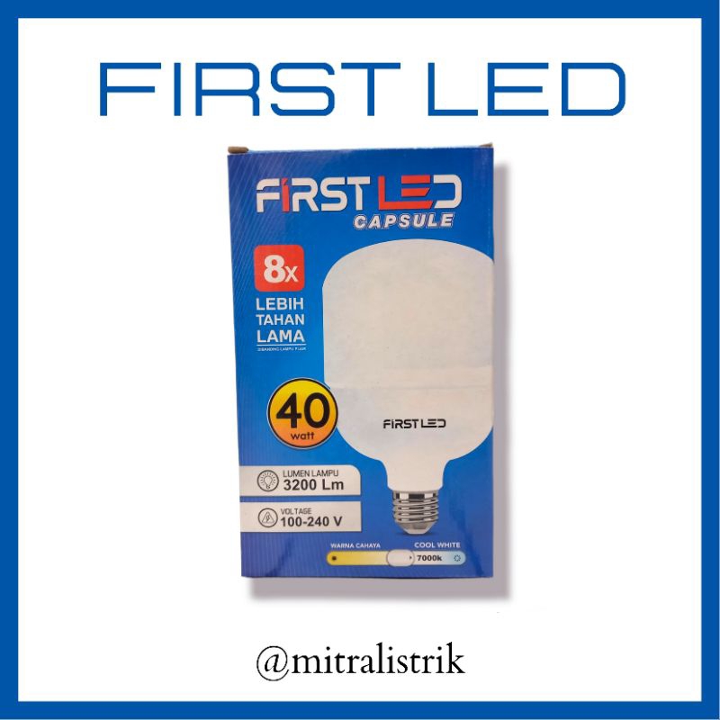 Jual Lampu Led Capsule 40Watt 7000K FIRST LED | Shopee Indonesia