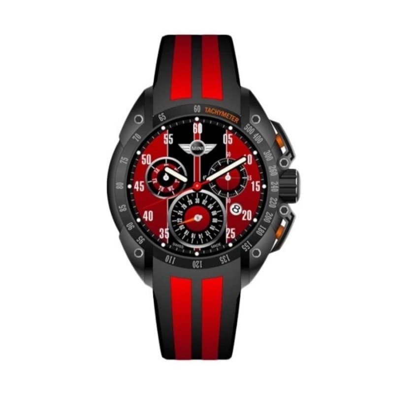 Jual MINI 160101 Jam Tangan Pria Mini Cooper Rubber Original - Combi ...