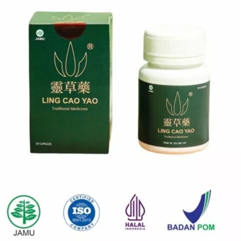 Ling Cao yao obat herbal kanker kista ovarium miom tumor benjolan isi 30 kapsul