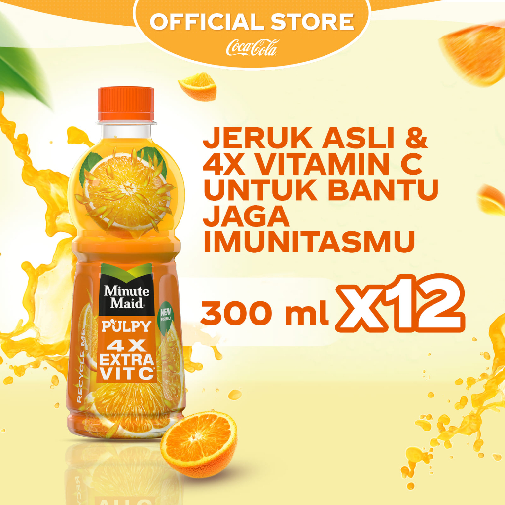 Jual Minute Maid Pulpy Orange Minuman Jus Dengan Bulir Botol Ml X Pcs Shopee Indonesia