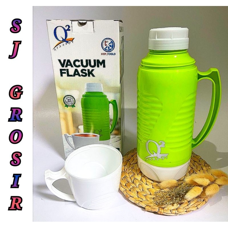 Jual Termos Kaca Vacuum Flask Q2 1liter 450ml Shopee Indonesia