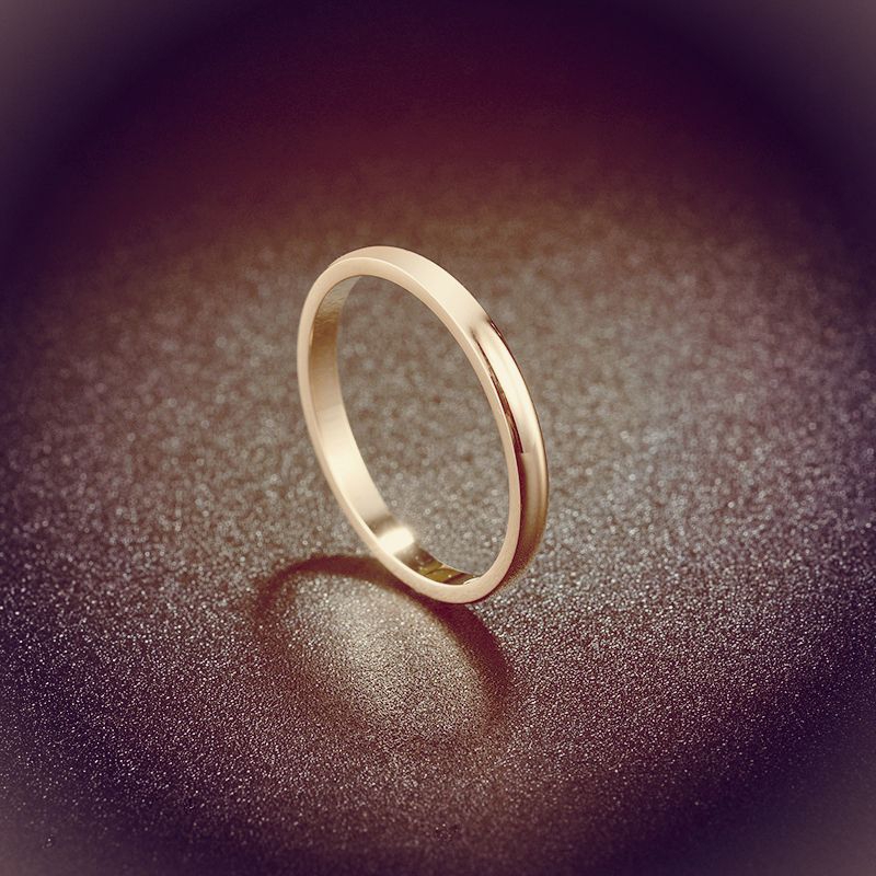 Jual Cincin Titanium Tipis Polos Couple Tunangan Ukuran 3 Mili 2mili ...