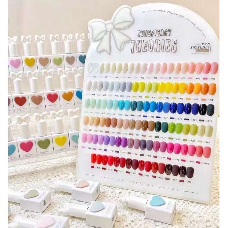 Jual READY STOCK Sansu Macaron Gel Polish Set 58 Color 15ml Macaron