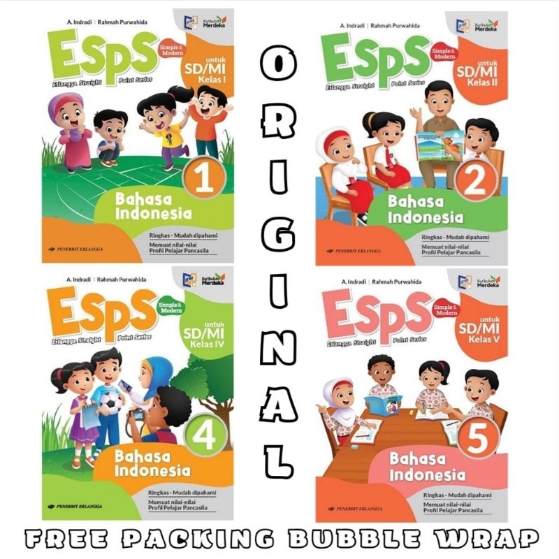 Jual Buku Esps Bahasa Indonesia Kelas 1 2 4 5 SD/MI Erlangga Kurikulum ...