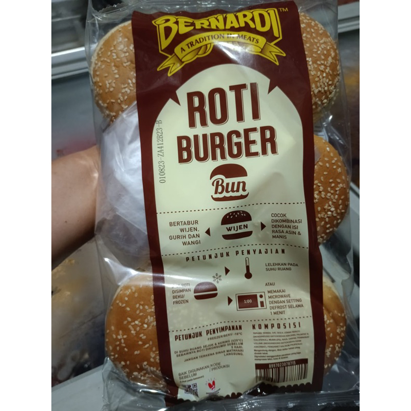 Jual roti burger besar bernadi wijen isi 6pcs | Shopee Indonesia