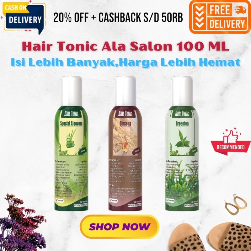 Jual HAIR TONIC SALON 100 ML PREMIUM ( BPOM) HAIR TONIC RAMBUT RONTOK