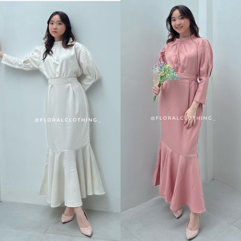 Jual F510 dress bodycon duyung hijab friendly muslim lebaran Shopee