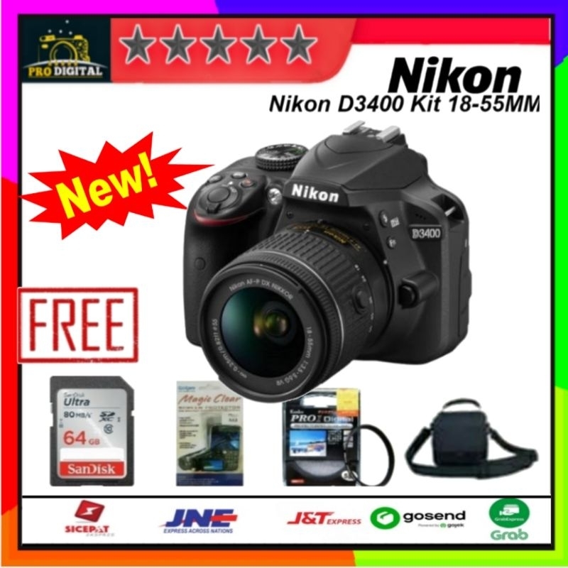 Jual NIKON D3400 KIT 18-55MM VR - KAMERA SLR NIKON D 3400 KIT 18-55MM ...