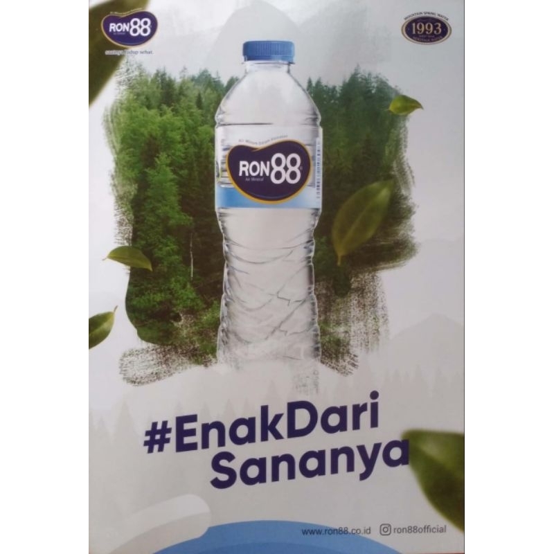 Jual Ron88 Mineral Water Botol 380 ml / Air Mineral (1 karton isi 24 ...