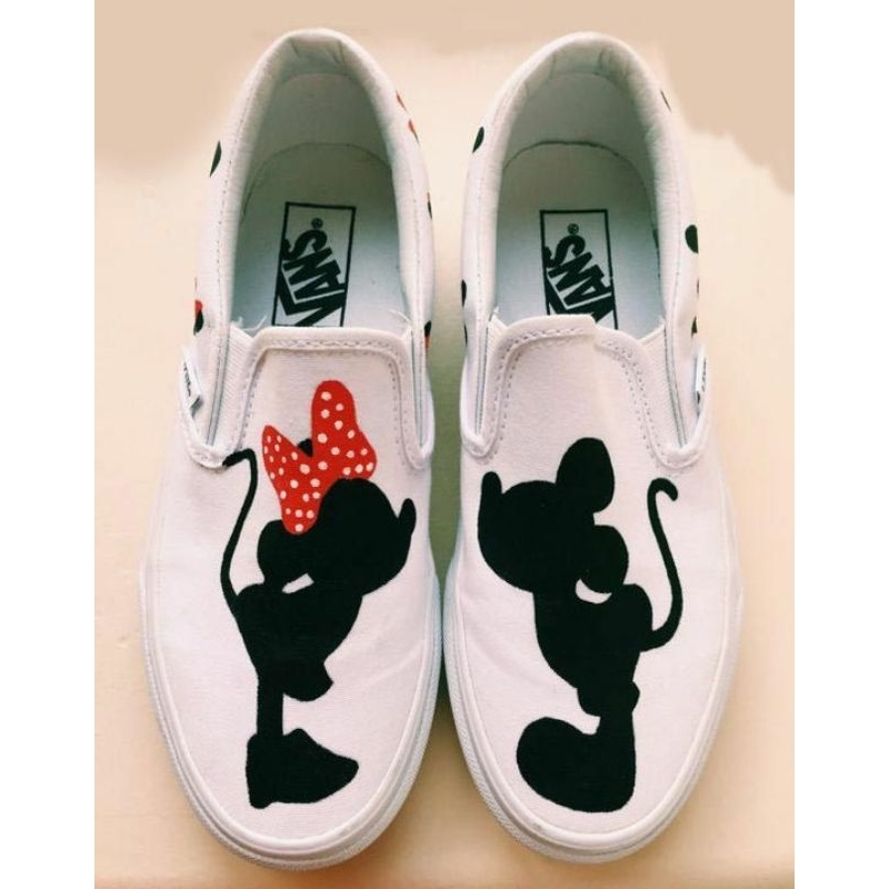 Jual sepatu slip-on/sepatu custom/sepatu lukis | Shopee Indonesia