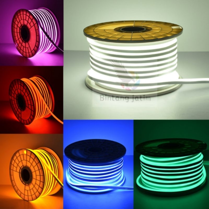 Jual Paket Lampu Neon Flex 220V 1M 2M 3M 4M 5Meter Led Selang Fleksibel ...