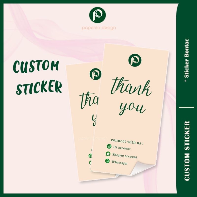 Jual Custom Sticker 4 x 10 cm | Shopee Indonesia