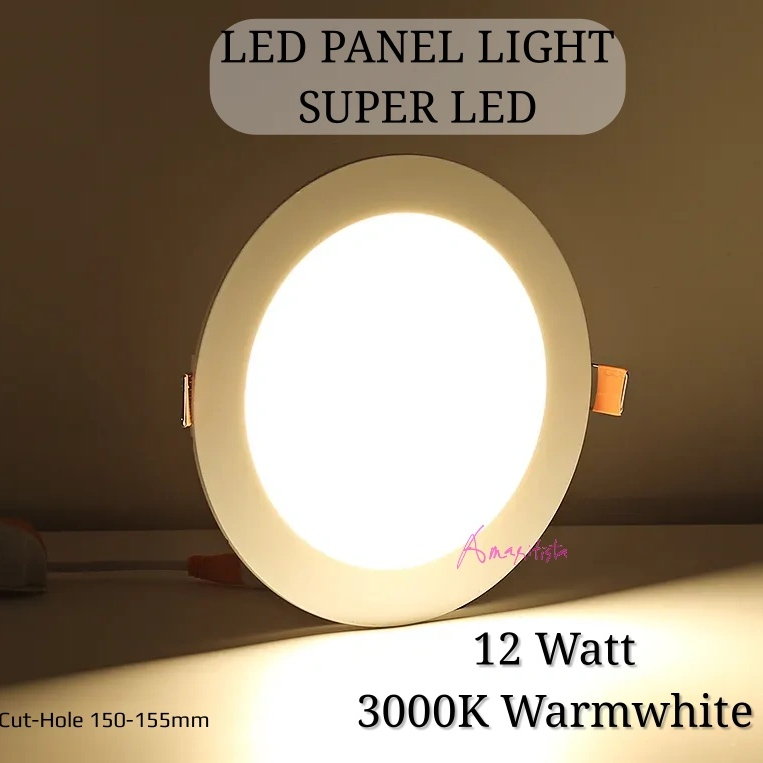 Jual Lampu Downlight LED Panel Slim 12W Cahaya 3000K Warmwhite - Merek ...