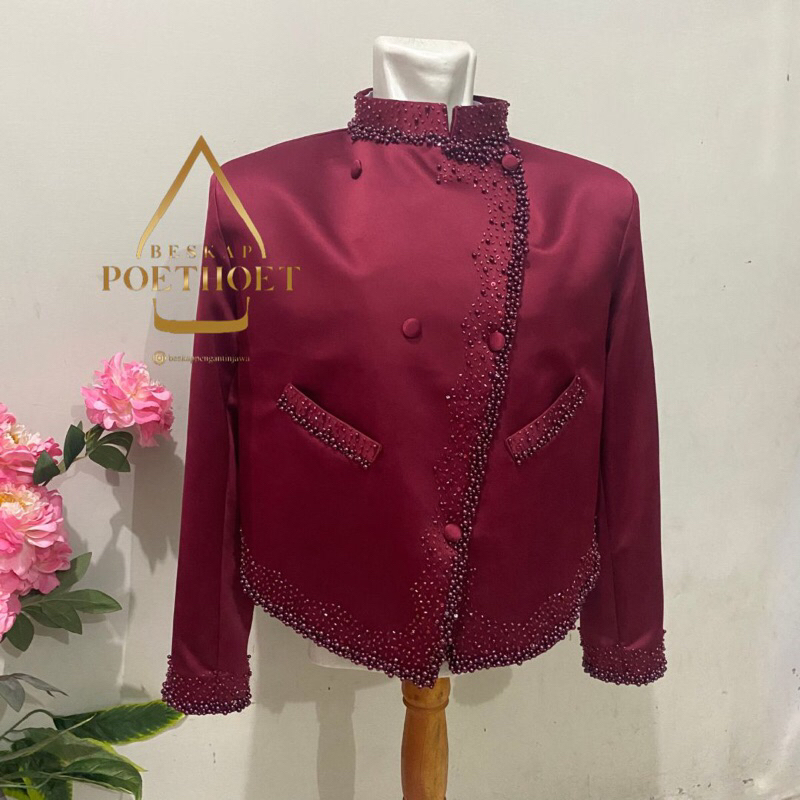 Jual beskap jawa sikep solo pengantin jawa pria bridal maroon payet ...