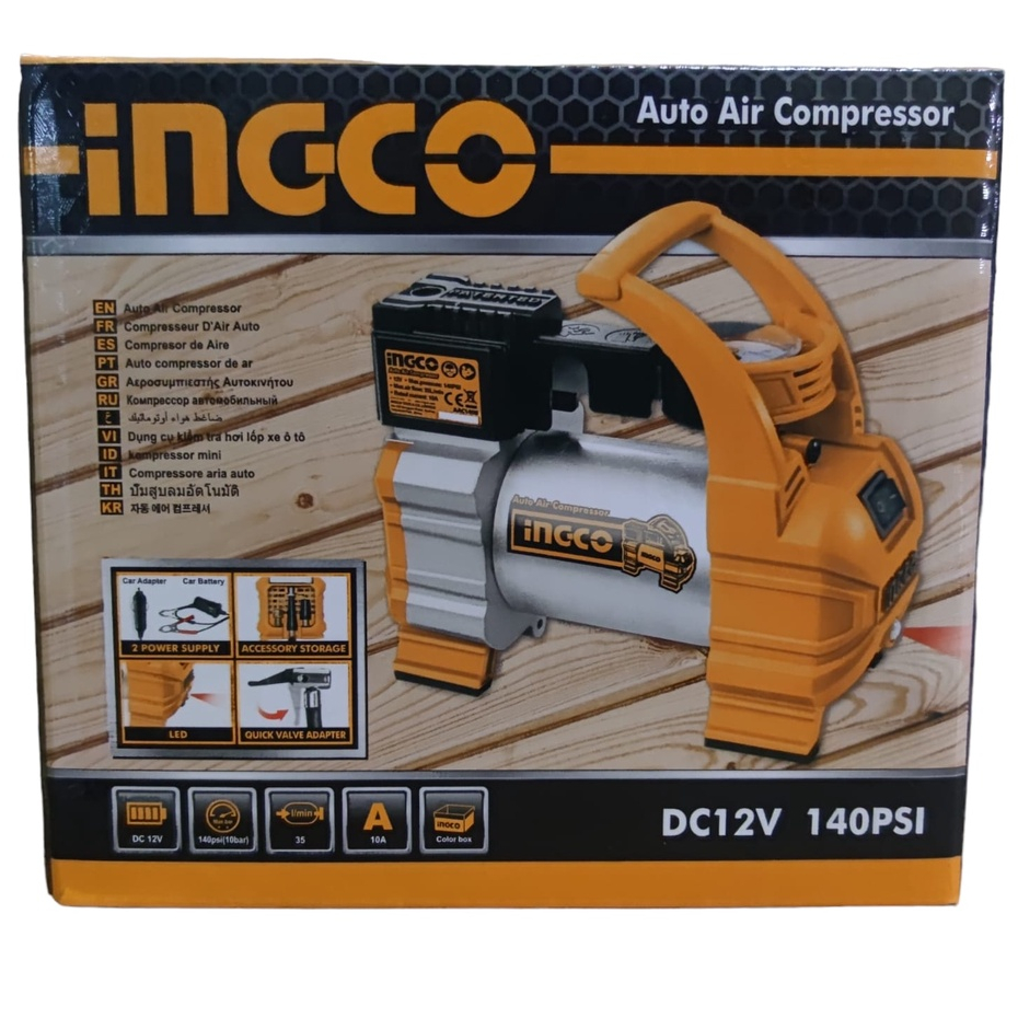 Jual Ingco Mini Air Compressor Pompa Kompresor Isi Angin Ban Mobil Dc ...