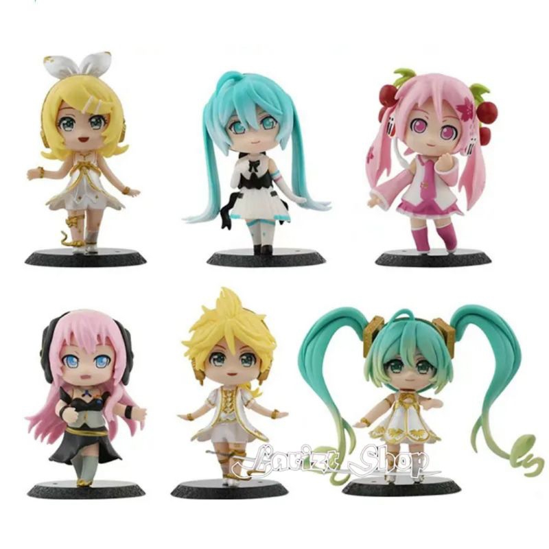 Jual WCF Anime Vocaloid Hatsune Miku Ren Len Luka Mergurine Figure Set ...