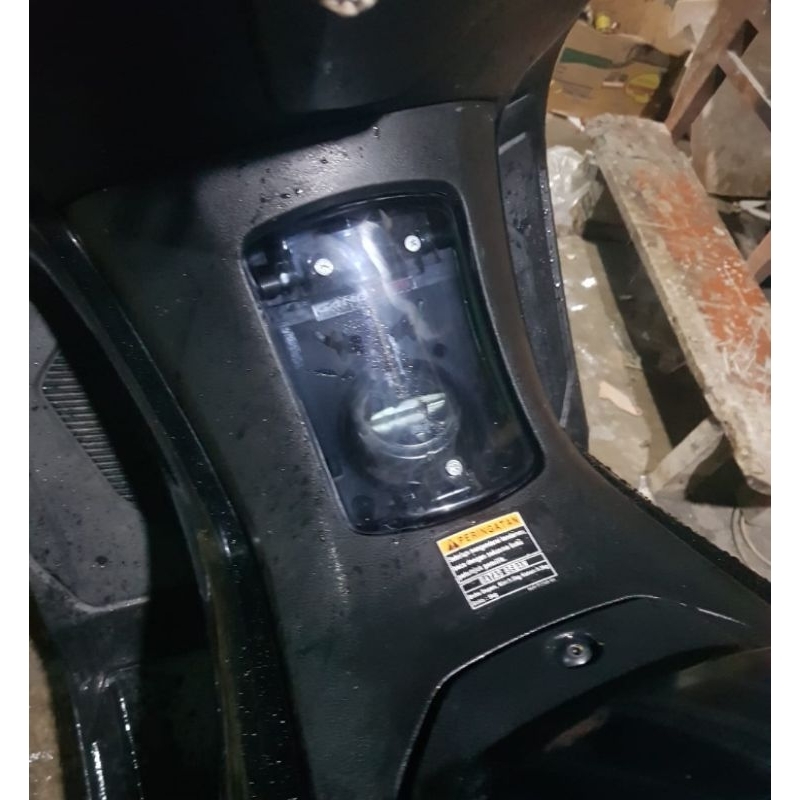Jual Cover penutup bensin akrilik yamaha nmax new hitam smoke bening