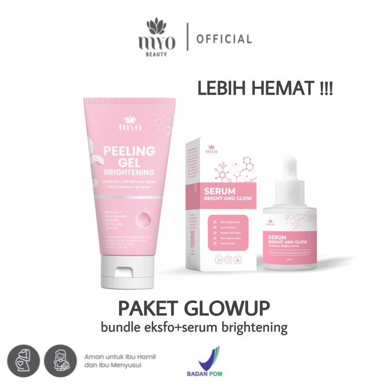 Jual Serum Brigtening Vit C Whitening Glowing Myobeauty Exfoliating