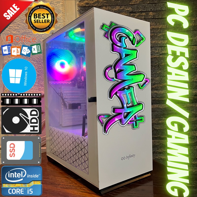 Jual komputer desain gaming fullset monitor siap pakai | Shopee Indonesia