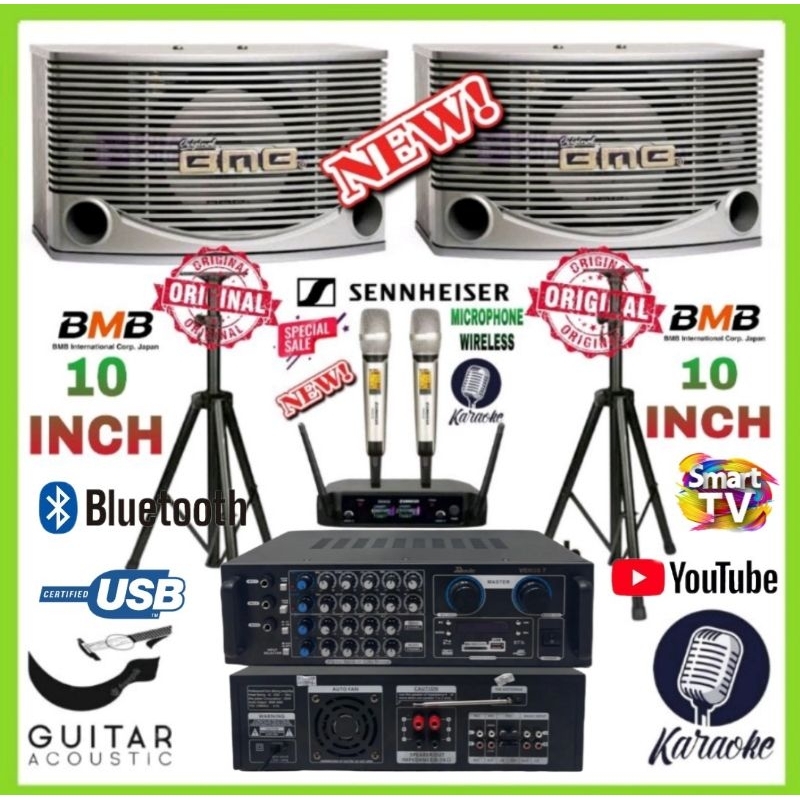 Jual Paket Karaoke BMB 10 Inch Ampli Bluetooth Connect Smart Tv Mic ...