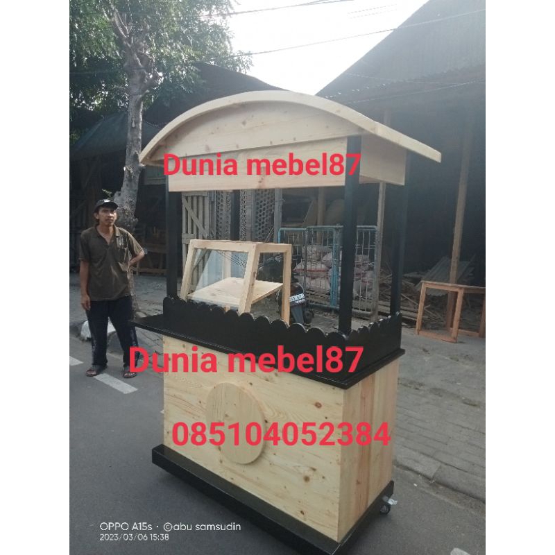 Jual Gerobak Kayu Jati Belanda Murah Gerobak Jualan Booth Kekinian