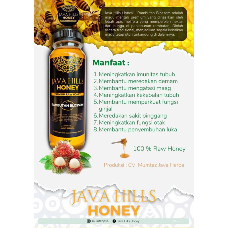 Jual madu Rambutan Javahills Java hills honey | Shopee Indonesia