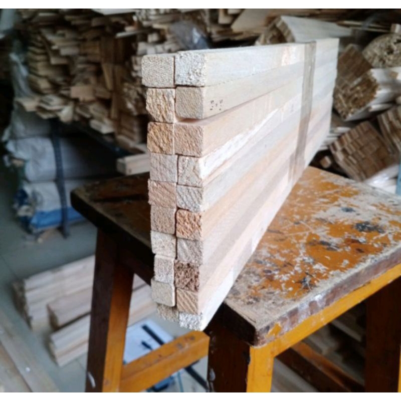 Jual ( Hard ) Kayu balsa stick stick 15mm x 15mm x 60cm / 50cm Balsa ...