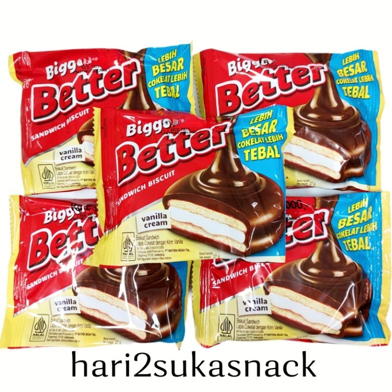 Jual Better Sandwich Biscuit / Biskuit Better Sandwich Cokelat | Shopee ...