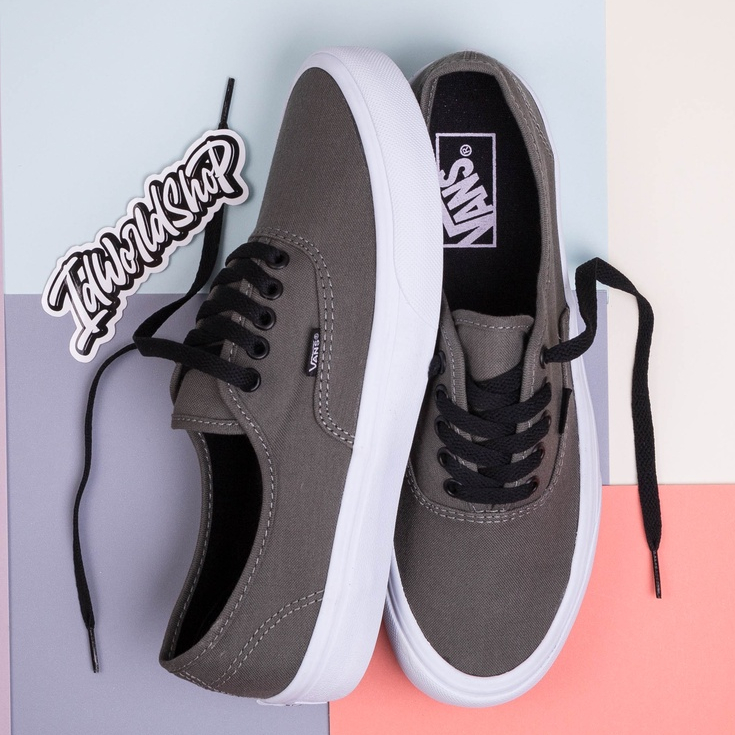 Jual Vans Authentic Mono Grey White 100 Premium Shopee Indonesia