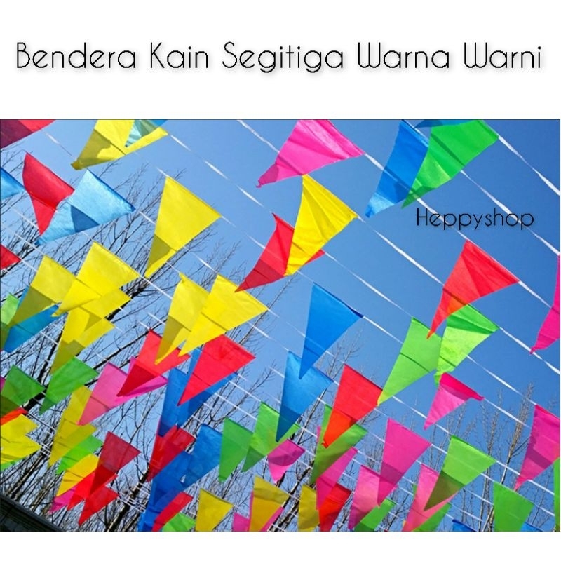 Jual Bendera Kain Segitiga Warna Warni Bendera Karnaval Banner Flag