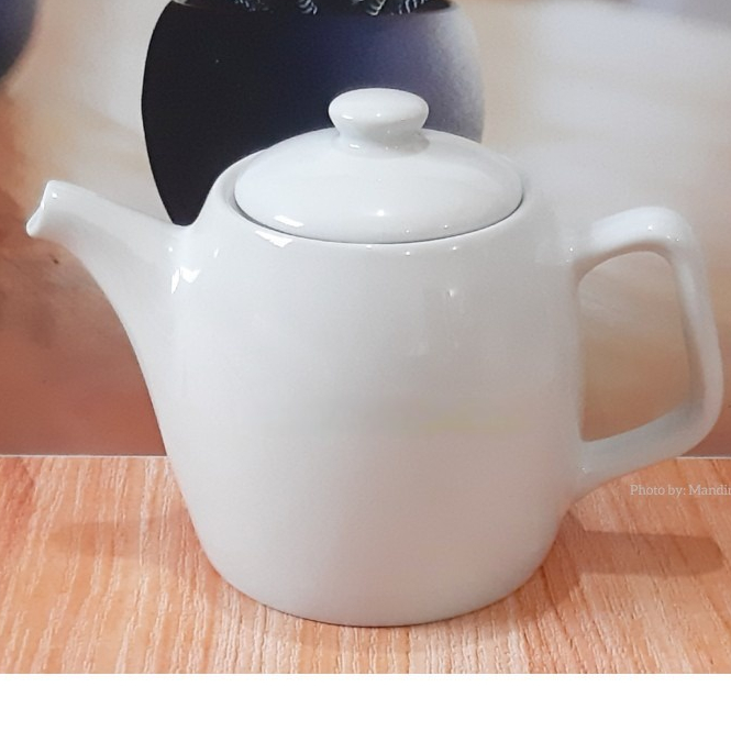 Jual Teko Teh Dan Kopi Keramik 800 Ml Tea Pot Restaurant And Kafe Porcelain Tebal Warna Putih 7199