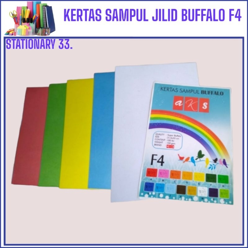 Jual Kertas Buffalo F4 Warna Kertas Sampul Jilid Buffalo Folio 1 Pak