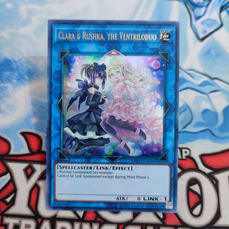 Jual yugioh clara & rushka the ventriloduo EXFO ultra rare original
