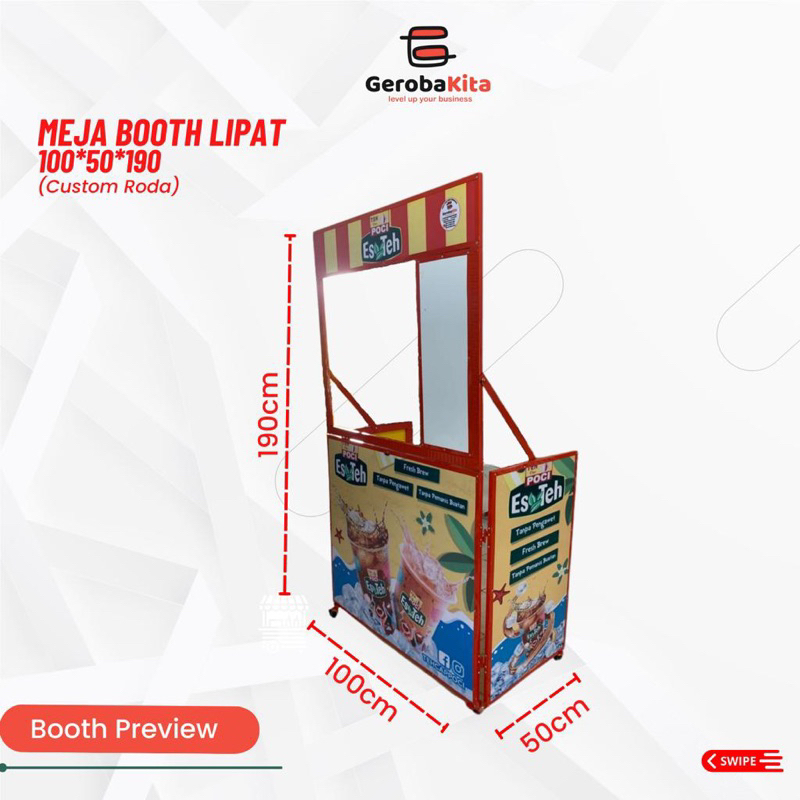 Jual Booth Portable/ Meja Booth Lipat/ Meja Lipat Praktis | Shopee ...