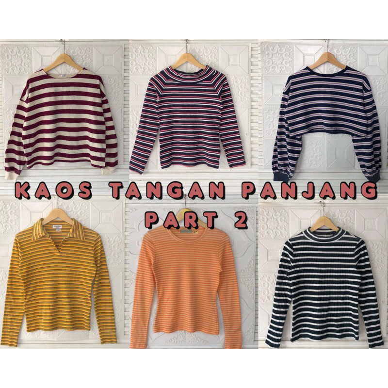 Jual KAOS TANGAN PANJANG CEWEK PART ll / KAOS CEWE LENGAN PANJANG