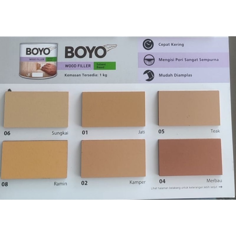 Jual Boyo Wood Filler (solvent based) | Shopee Indonesia