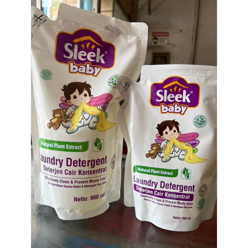 Jual Sleek Baby Laundry Detergent Pouch 900ml /450ml Shopee Indonesia