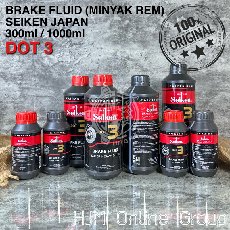 Jual BRAKE FLUID MINYAK CAIRAN OLI REM SEIKEN JAPAN DOT 3 300ml