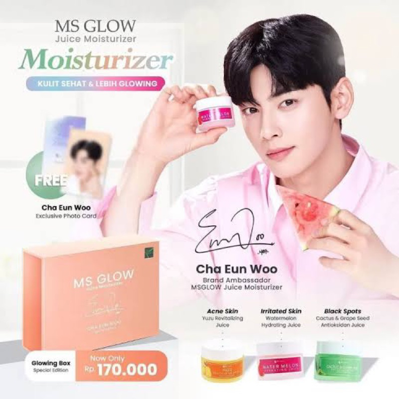 Jual Ms Glow Moisturizer juice Cha Eun Woo | Shopee Indonesia