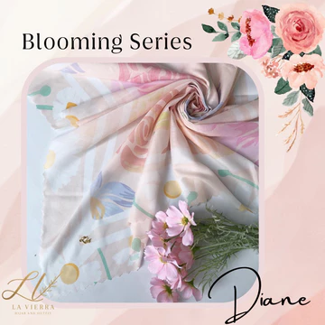 La Vierra Blooming Series Hijab Segiempat Printing