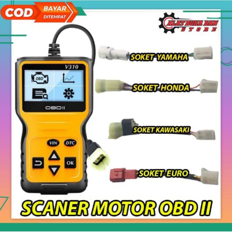 Jual SCANER MOTOR INJEKSI OBD2 FULL SOCKET | Shopee Indonesia
