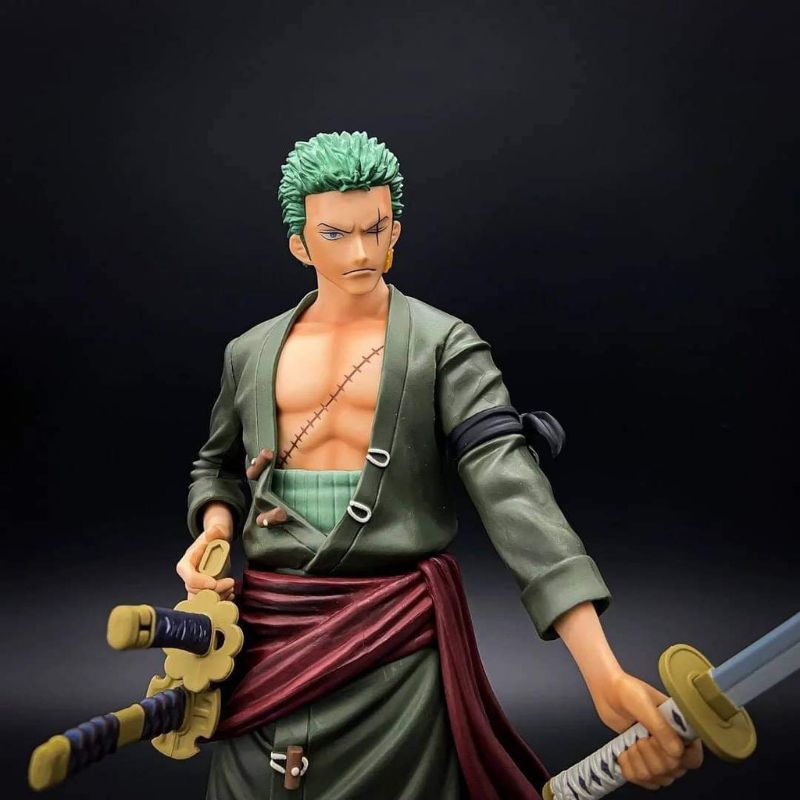 Jual ACTION FIGURE ZORO ONE PIECE DPT 2 MUKA PATUNG KARAKTER ANIME