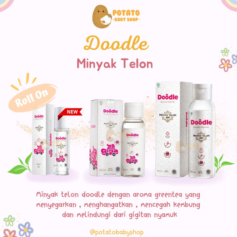 Jual Doodle Exclusive Telon Oil & Roll On / Minyak Telon Green Tea ...